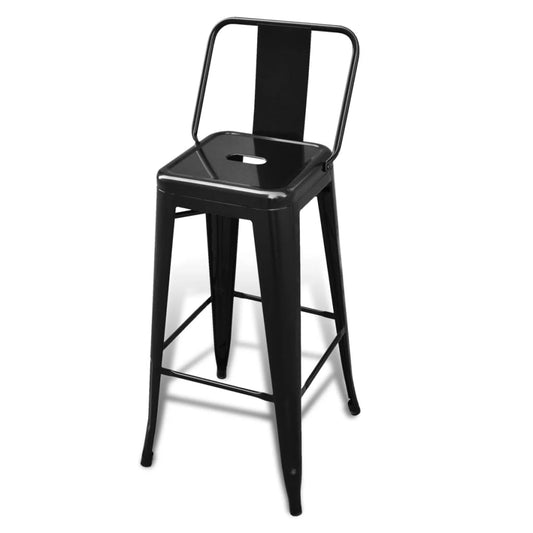Bar Stools 4 pcs Black Steel Bar Stools 4 pcs Black Steel