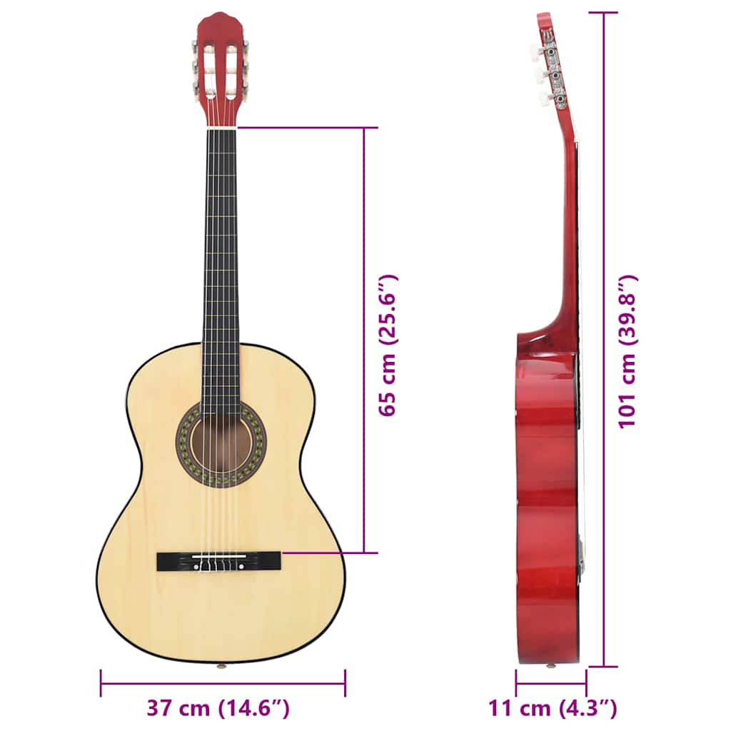 Classical Guitar for Beginner 4/4 39" Basswood