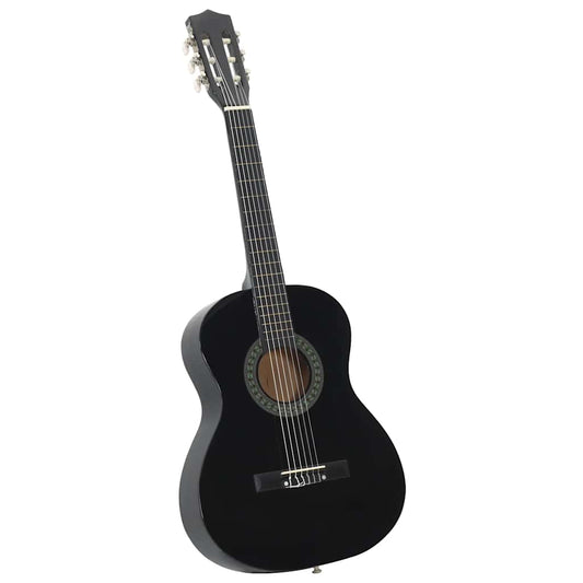 8 Piece Classical Guitar Beginner Set Black 3/4 36" 8 Piece Classical Guitar Beginner Set Black 3/4 36"