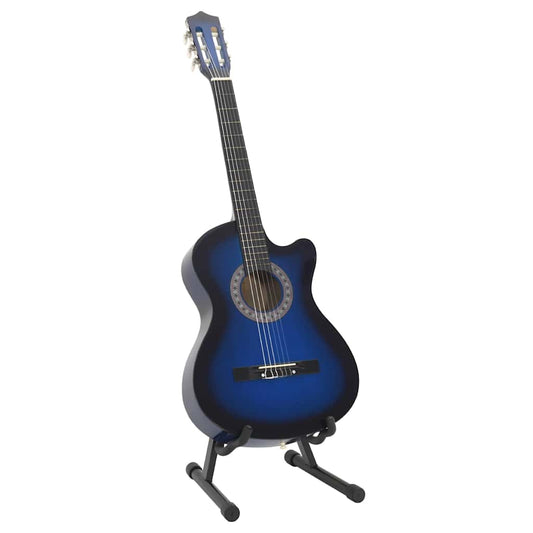 12 Piece Western Classical Guitar Set with 6 Strings Blue 38 12 Piece Western Classical Guitar Set with 6 Strings Blue 38