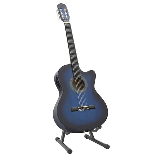 12 Piece Western Guitar Set with Equalizer and 6 Strings Blue 12 Piece Western Guitar Set with Equalizer and 6 Strings Blue