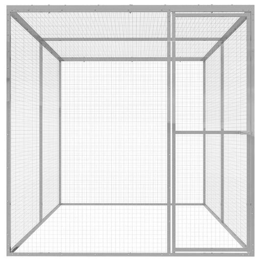 Cat Cage | Silver | Galvanised steel | 3x1.5x1.5 metres | Durable Cat Cage | Silver | Galvanised steel | 3x1.5x1.5 metres | Durable