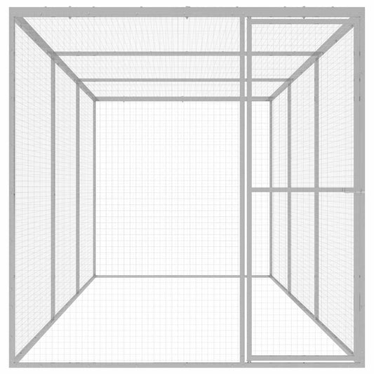 Cat Cage 4.5x1.5x1.5 m Galvanised Steel Cat Cage 4.5x1.5x1.5 m Galvanised Steel