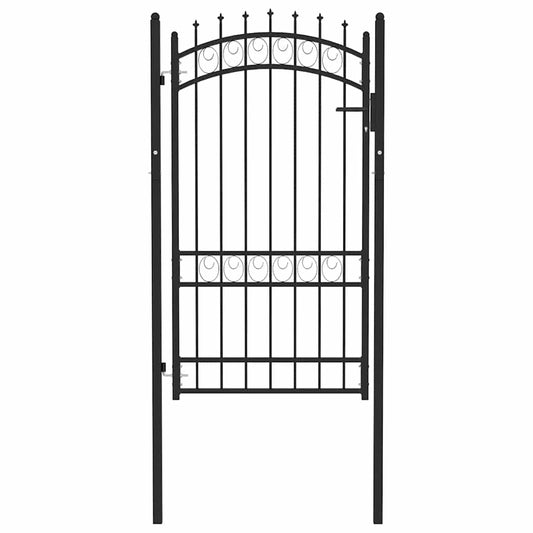 146381 vidaXL Fence Gate "EMMEN" with Spikes Steel 103x134,5 cm Black 146381 vidaXL Fence Gate "EMMEN" with Spikes Steel 103x134,5 cm Black