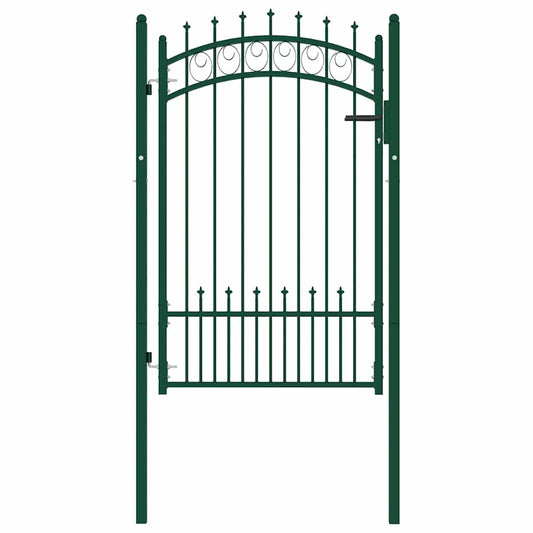 146385 vidaXL Fence Gate "EMMEN" with Spikes Steel 104x117 cm Green 146385 vidaXL Fence Gate "EMMEN" with Spikes Steel 104x117 cm Green