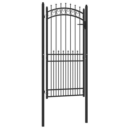 Fence Gate with Spikes EMMEN 104 x 147 cm Powder-coated steel Fence Gate with Spikes EMMEN 104 x 147 cm Powder-coated steel