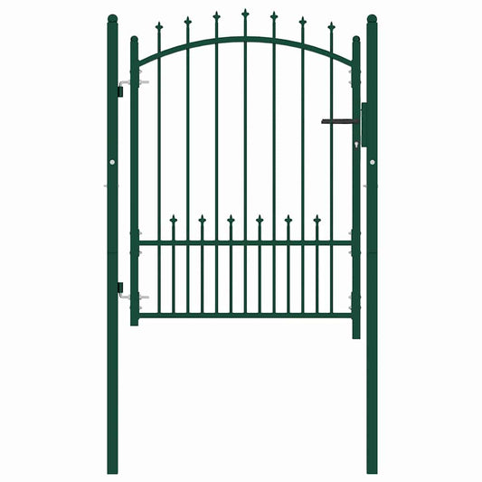 146394 vidaXL Fence Gate "EMMEN" with Spikes Steel 104x109,5 cm Green 146394 vidaXL Fence Gate "EMMEN" with Spikes Steel 104x109,5 cm Green