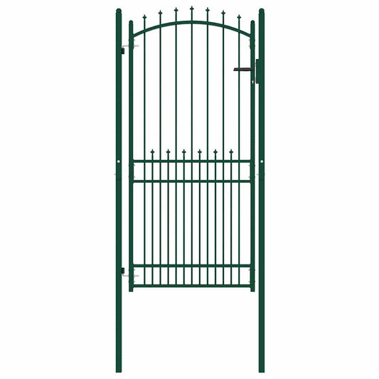 146397 vidaXL Fence Gate "EMMEN" with Spikes Steel 104x147 cm Green 146397 vidaXL Fence Gate "EMMEN" with Spikes Steel 104x147 cm Green