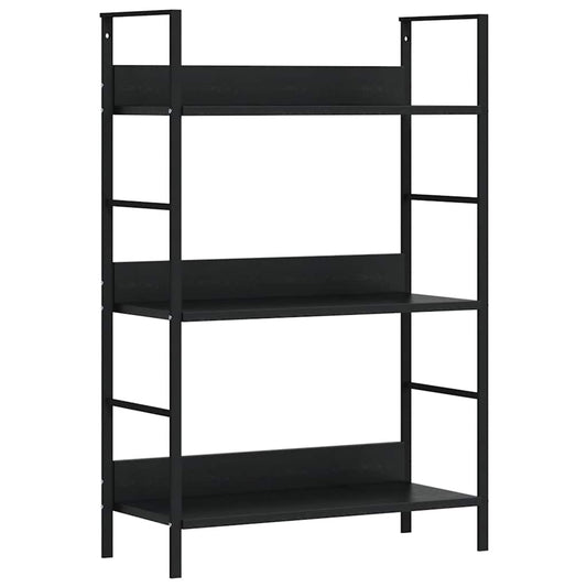 3-Layer Book Shelf Black 60x27.6x90.5 cm Engineered Wood 3-Layer Book Shelf Black 60x27.6x90.5 cm Engineered Wood