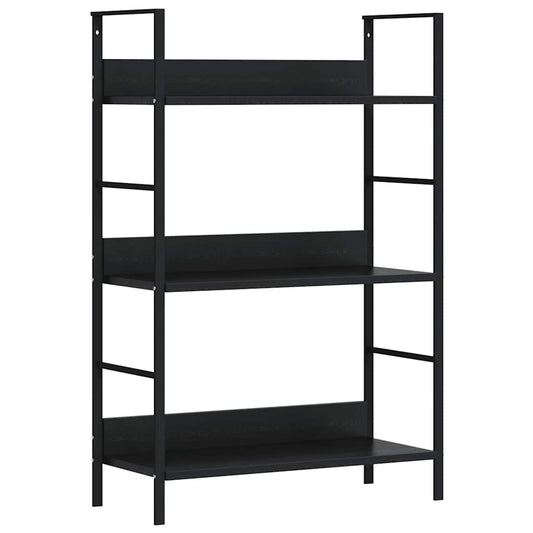 3-Layer Book Shelf Black 60x27.6x90.5 cm Engineered Wood 3-Layer Book Shelf Black 60x27.6x90.5 cm Engineered Wood