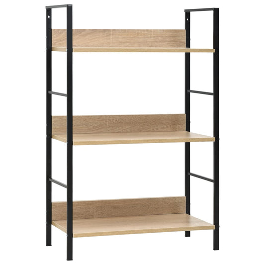 3-Layer Book Shelf Oak 60x27.6x90.5 cm Engineered Wood 3-Layer Book Shelf Oak 60x27.6x90.5 cm Engineered Wood