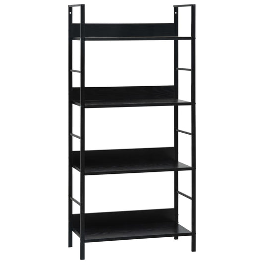 4-Layer Book Shelf Black 60x27.6x124.5 cm Engineered Wood 4-Layer Book Shelf Black 60x27.6x124.5 cm Engineered Wood