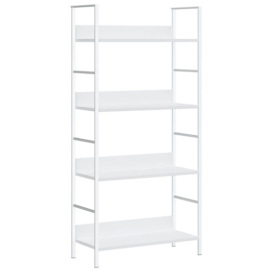 4-Layer Book Shelf White 60x27.6x124.5 cm Engineered Wood 4-Layer Book Shelf White 60x27.6x124.5 cm Engineered Wood