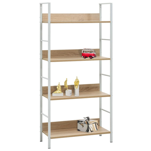 4-Layer Book Shelf Oak 60x27.6x124.5 cm Engineered Wood 4-Layer Book Shelf Oak 60x27.6x124.5 cm Engineered Wood