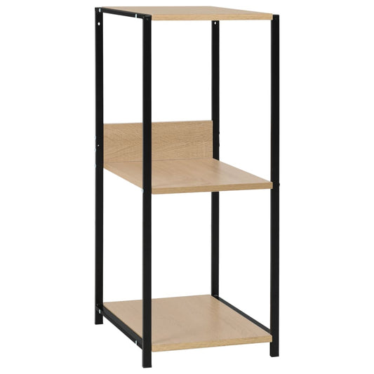 Small Straight Book Shelf Black and Oak 33.5x39.6x79.7 cm Engineered Wood Small Straight Book Shelf Black and Oak 33.5x39.6x79.7 cm Engineered Wood