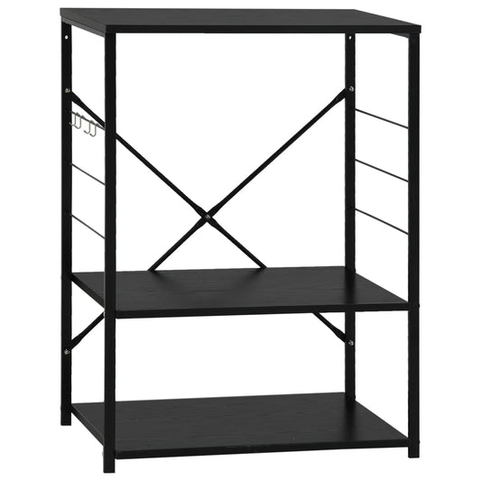 Microwave Cabinet Black 60x39.6x79.5 cm Engineered Wood Microwave Cabinet Black 60x39.6x79.5 cm Engineered Wood