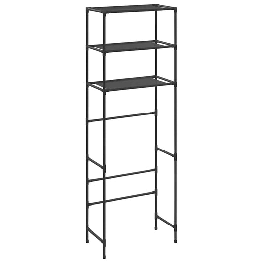3-Tier Storage Rack over Toilet Black 53x28x169 cm 3-Tier Storage Rack over Toilet Black 53x28x169 cm