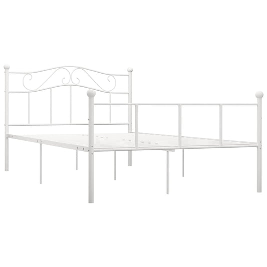 284518 vidaXL Bed Frame without Mattress White Metal 120x200 cm 284518 vidaXL Bed Frame without Mattress White Metal 120x200 cm