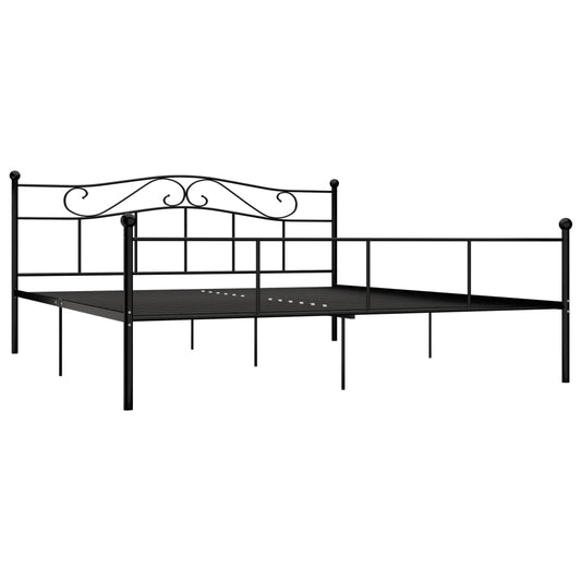 284529 vidaXL Bed Frame without Mattress Black Metal 200x200 cm 284529 vidaXL Bed Frame without Mattress Black Metal 200x200 cm