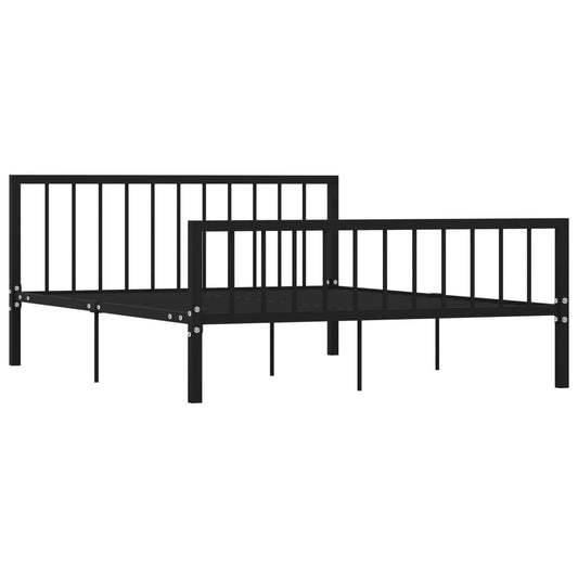 284572 vidaXL Bed Frame without Mattress Black Metal 160x200 cm 284572 vidaXL Bed Frame without Mattress Black Metal 160x200 cm