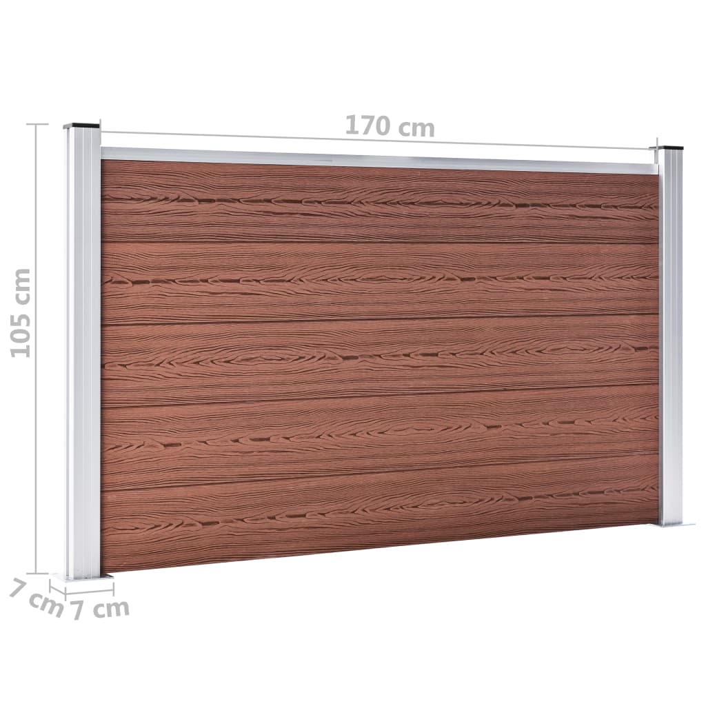 Garden Fence WPC 353x106 cm Brown