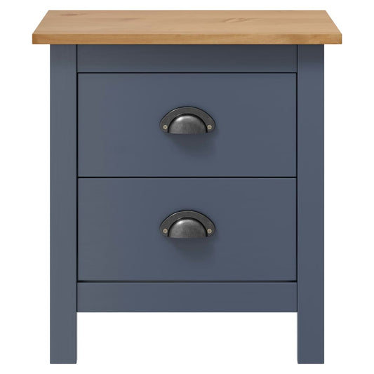 Bedside Cabinet Hill Grey 46x35x49.5 cm Solid Pine Wood Bedside Cabinet Hill Grey 46x35x49.5 cm Solid Pine Wood