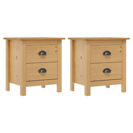 288907 vidaXL Bedside Cabinets "Hill" 2pcs 46x35x49,5cm Solid Pine Wood 288907 vidaXL Bedside Cabinets "Hill" 2pcs 46x35x49,5cm Solid Pine Wood