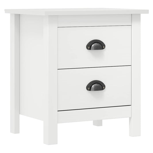 288908 vidaXL Bedside Cabinet "Hill" 2 pcs White 46x35x49,5 cm Solid Pine Wood 288908 vidaXL Bedside Cabinet "Hill" 2 pcs White 46x35x49,5 cm Solid Pine Wood