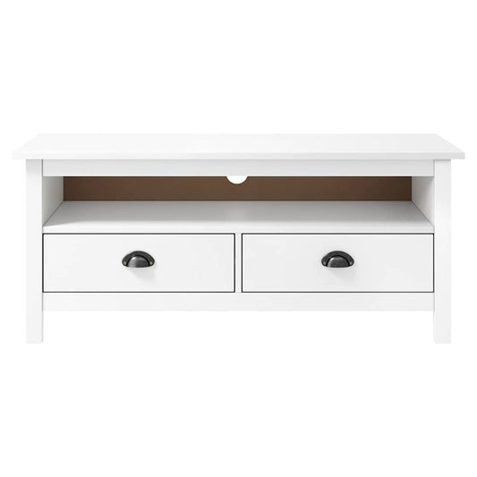 288924 vidaXL TV Cabinet "Hill" White 110x40x47 cm Solid Pine Wood 288924 vidaXL TV Cabinet "Hill" White 110x40x47 cm Solid Pine Wood