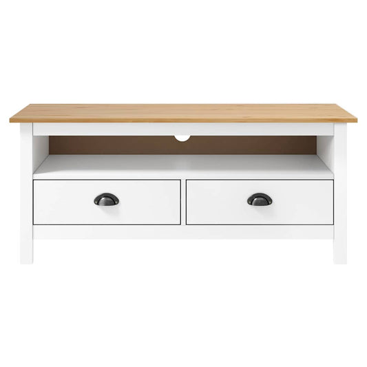 288926 vidaXL TV Cabinet "Hill" White 110x40x47 cm Solid Pine Wood 288926 vidaXL TV Cabinet "Hill" White 110x40x47 cm Solid Pine Wood