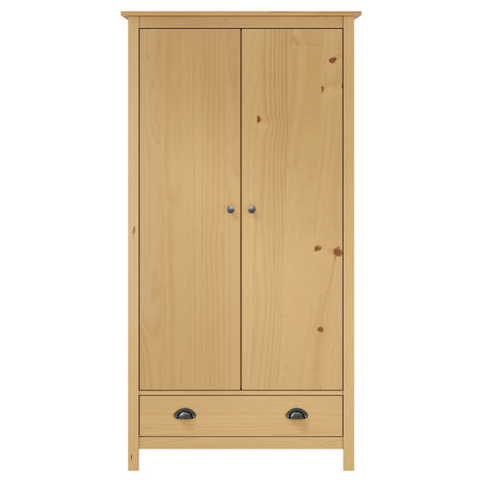 288947 vidaXL 2-Door Wardrobe "Hill" 89x50x170 cm Solid Pine Wood 288947 vidaXL 2-Door Wardrobe "Hill" 89x50x170 cm Solid Pine Wood