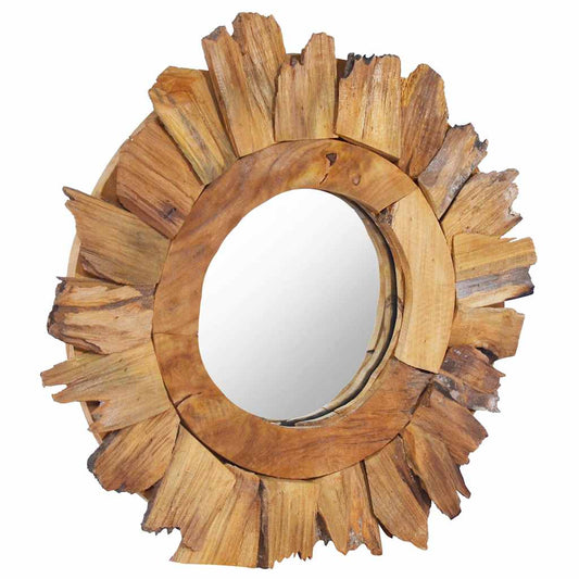 288803 vidaXL Wall Mirror 40 cm Teak Round 288803 vidaXL Wall Mirror 40 cm Teak Round
