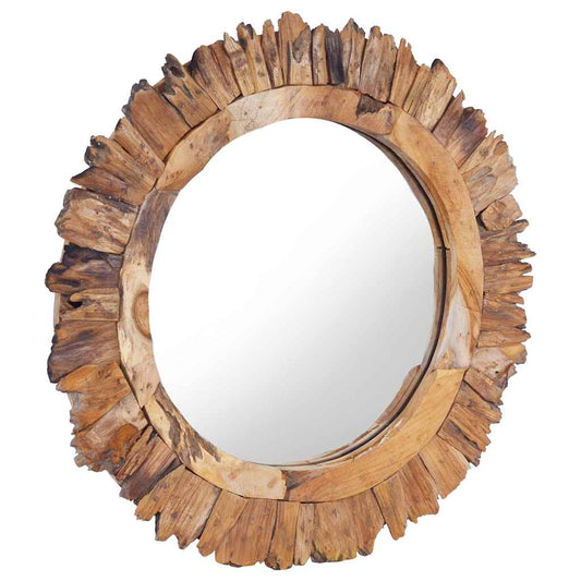 288804 vidaXL Wall Mirror 60 cm Teak Round 288804 vidaXL Wall Mirror 60 cm Teak Round