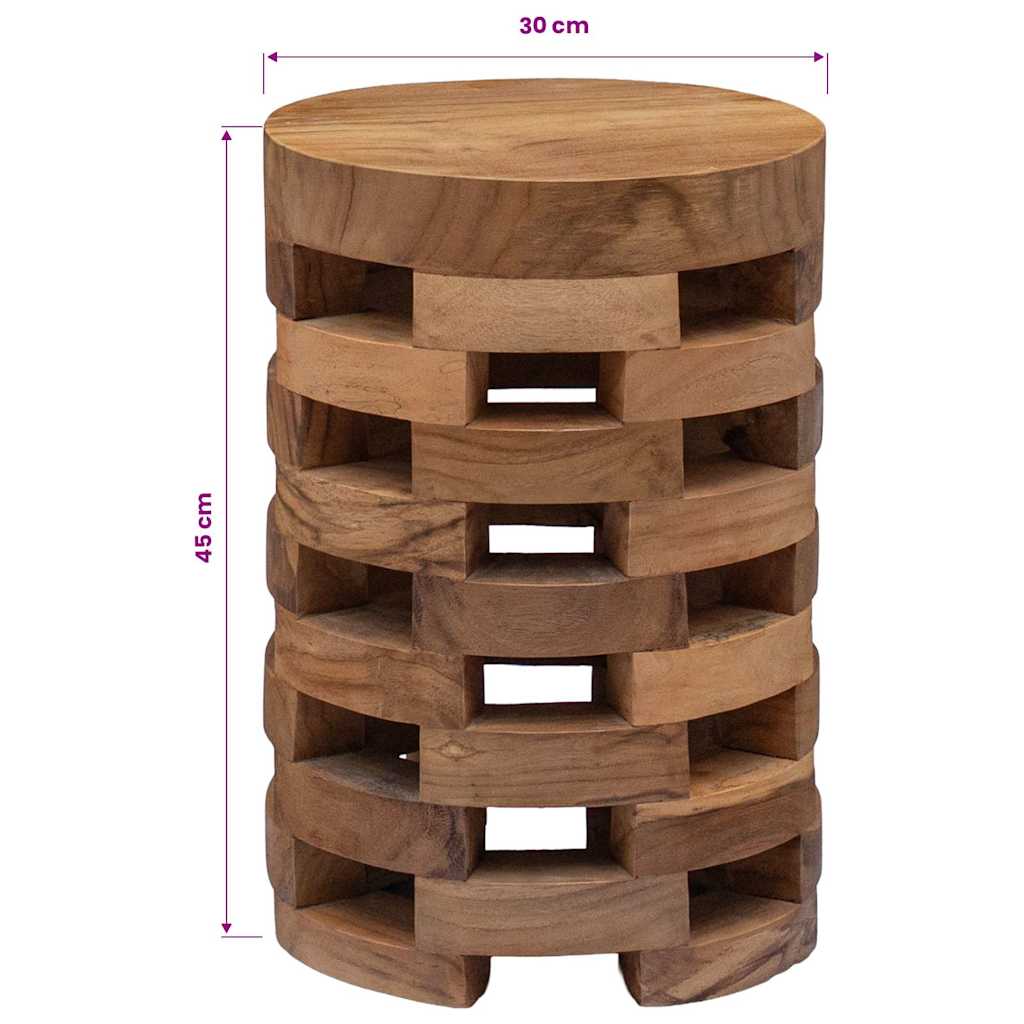 288808 vidaXL Beside Cabinet 30x30x45 cm Solid Teak Wood