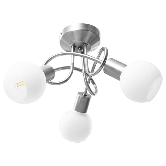 Ceiling Lamp | White | Chromed plated steel, ceramic | Medium | Modern Ceiling Lamp | White | Chromed plated steel, ceramic | Medium | Modern