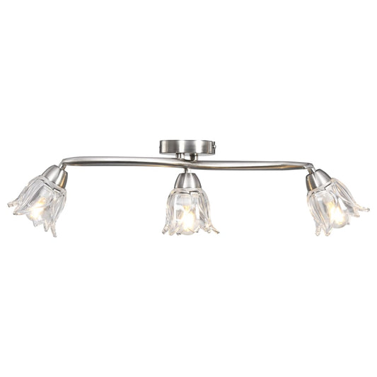 Ceiling Lamp with Transparent Glass Shades for 3 E14 Bulbs Tulip Ceiling Lamp with Transparent Glass Shades for 3 E14 Bulbs Tulip