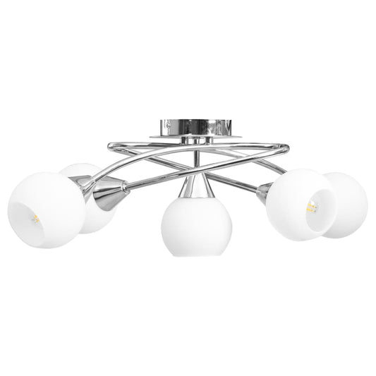 Ceiling Lamp with Ceramic Shades for 5 E14 Bulbs White Bowl Ceiling Lamp with Ceramic Shades for 5 E14 Bulbs White Bowl