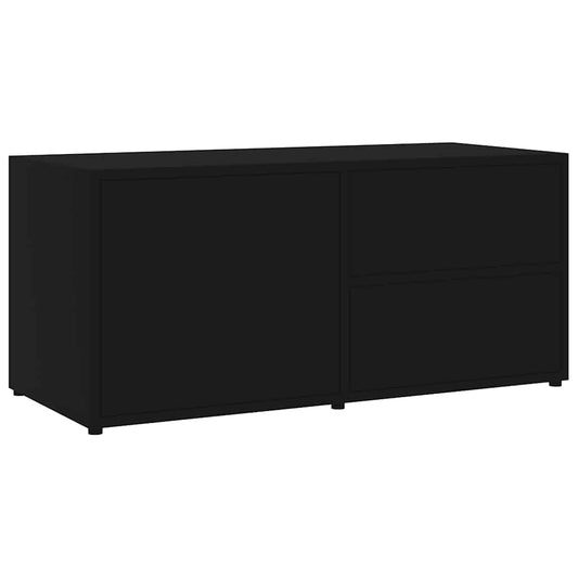 801851 vidaXL TV Cabinet Black 80x34x36 cm Engineered Wood 801851 vidaXL TV Cabinet Black 80x34x36 cm Engineered Wood