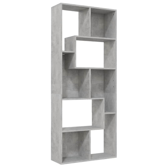 Book Cabinet Concrete Grey 67x24x161 cm Engineered Wood Book Cabinet Concrete Grey 67x24x161 cm Engineered Wood
