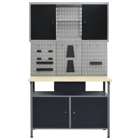Workbench with Three Wall Panels and One Cabinet Workbench with Three Wall Panels and One Cabinet