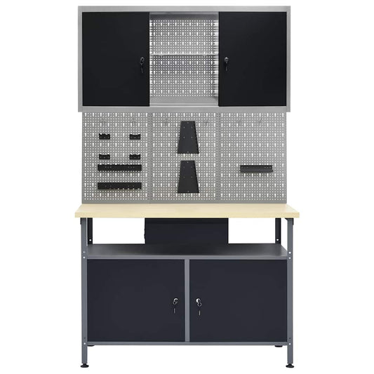 Workbench with Three Wall Panels and One Cabinet Workbench with Three Wall Panels and One Cabinet