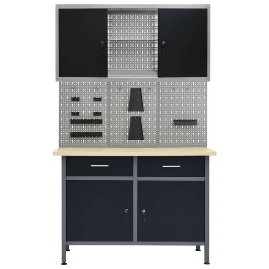 Workbench with Three Wall Panels and One Cabinet Workbench with Three Wall Panels and One Cabinet