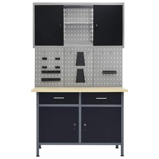 Workbench with Three Wall Panels and One Cabinet Workbench with Three Wall Panels and One Cabinet