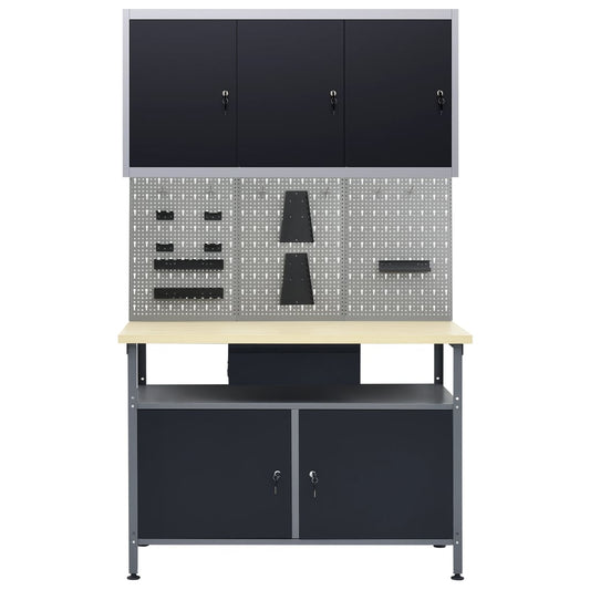 Workbench with Three Wall Panels and One Cabinet Workbench with Three Wall Panels and One Cabinet
