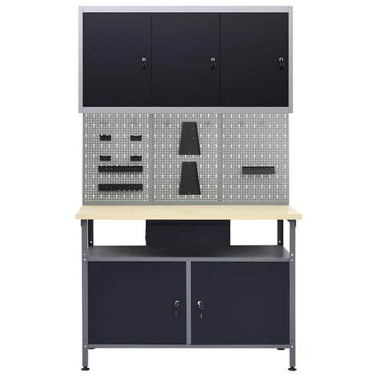 Workbench with Three Wall Panels and One Cabinet Workbench with Three Wall Panels and One Cabinet