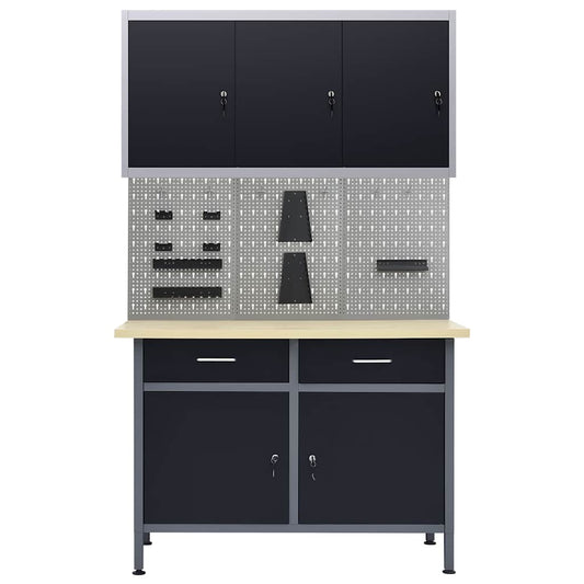 Workbench with Three Wall Panels and One Cabinet Workbench with Three Wall Panels and One Cabinet