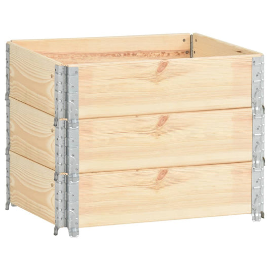 Pallet Collars 3 pcs 60x80 cm Solid Pine Wood Pallet Collars 3 pcs 60x80 cm Solid Pine Wood