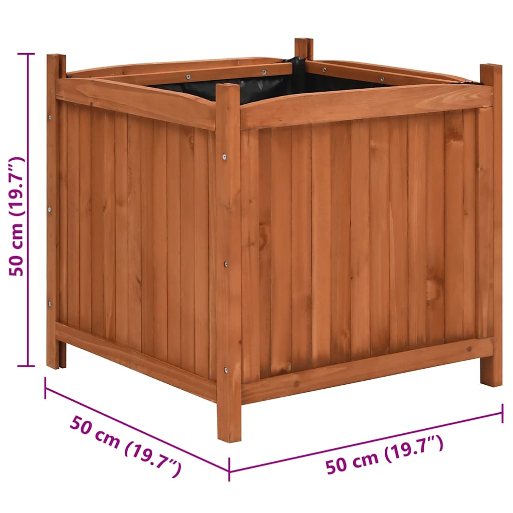 47250 vidaXL Raised Beds 2 pcs 50x50x50 cm Firwood