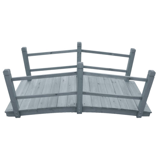 Garden Bridge Grey 140x60x56 cm Solid Firwood Garden Bridge Grey 140x60x56 cm Solid Firwood