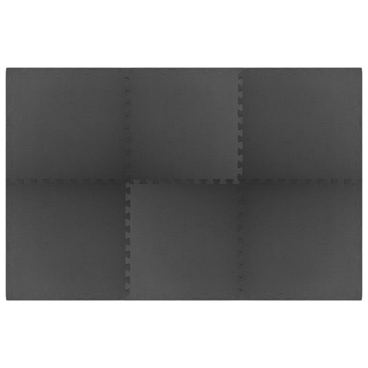 Floor Mats 6 pcs 2.16 ㎡ EVA Foam Black Floor Mats 6 pcs 2.16 ㎡ EVA Foam Black